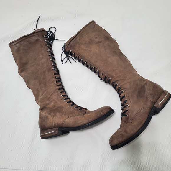 A.S. 98 Trillie Tall Lace Up Leather Boots EU42 - Picture 2 of 14
